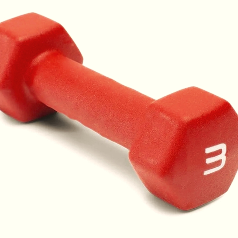 NEW CAP WEIGHTS DUMBBELLS, SET 2 Neoprene, Hexagon shape 3 LBS EACH
